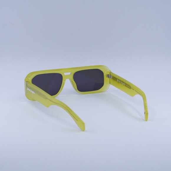 Palm Angels PERI102 WILLOW 1807 Sunglasses Yellow Rectangle Frame, Grey Lenses main image 4